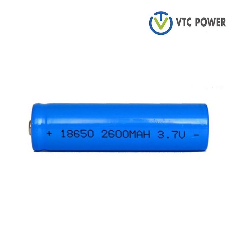 फ्लैशलाइट टॉर्चलाइट के लिए लिथियम बैटरी 18650 2600mAh