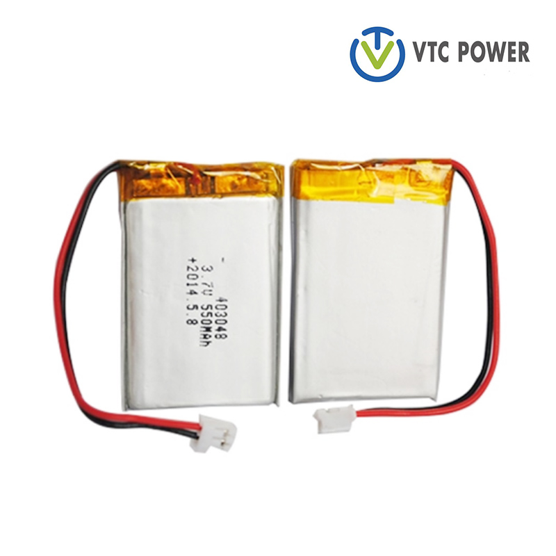 3.7V 403048 550mAh लिथियम पॉलिमर बैटरी